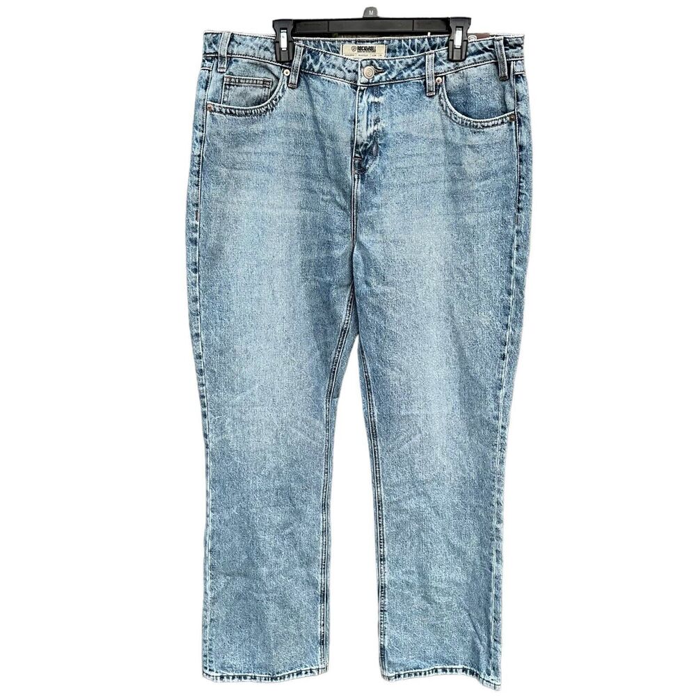 Rock & Roll Cowgirl Light Wash High Rise Back Yoke Detail Bootcut Jeans 36x34